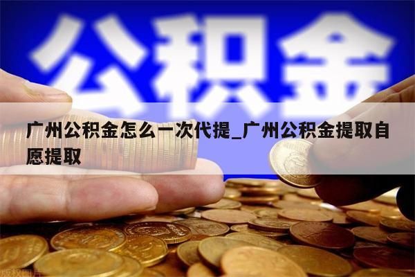 广州公积金怎么一次代提_广州公积金提取自愿提取